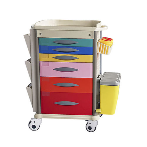 Carrinho hospitalar - MK-PK01 - Zhangjiagang Medi Medical Equipment - de emergência / de medicamentos / com cesto
