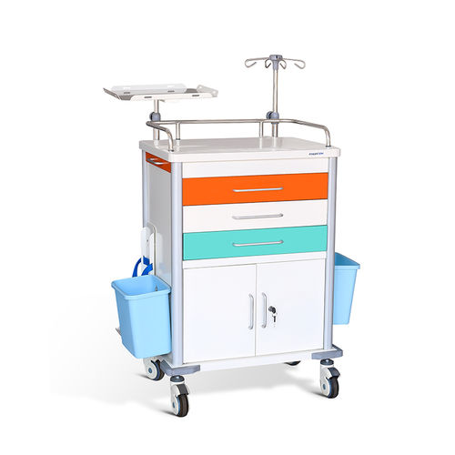 Carrinho de emergência - MK-C07 - Zhangjiagang Medi Medical Equipment - para hospital / de medicamentos / de acondicionamento