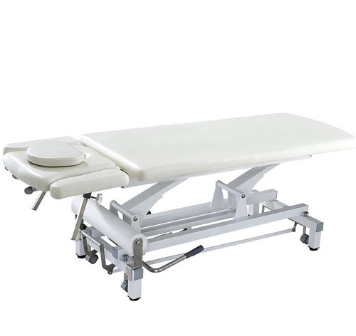 Mesa de massagem hidráulica - DP-H507 - Guangdong Dongpin Beauty & Medical Technology - com apoio de cabeça / com encosto regulável / articulada em 2 seções