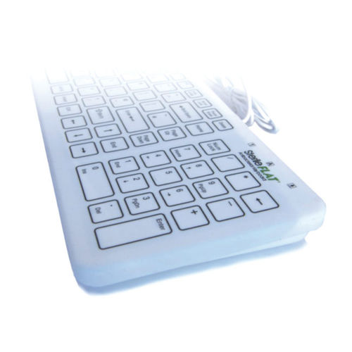 Teclado hospitalar em silicone - SF09-02 - SterileFLAT - USB / antibacteriano