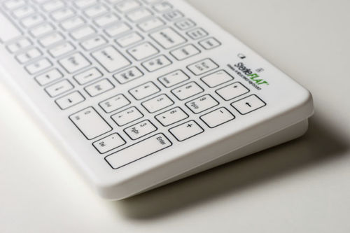 Teclado hospitalar em silicone - SF09-02W - SterileFLAT - USB / antibacteriano