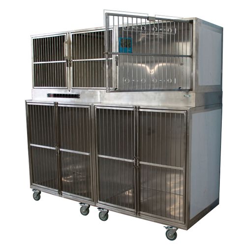 Gaiola veterinária para cães - 80518 - Vetbot - modular / com 5 compartimentos / dois andares