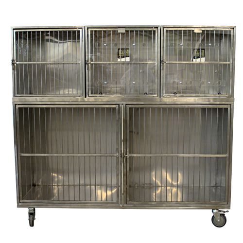 Gaiola veterinária para cães - №80376.1  - Vetbot - modular / com 5 compartimentos / em aço inoxidável