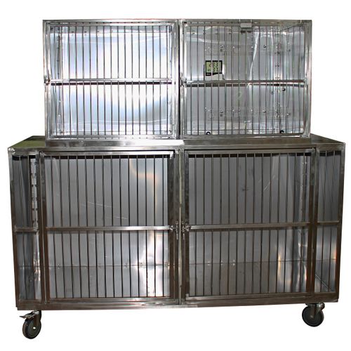 Gaiola veterinária modular - 80520 - Vetbot - com 4 compartimentos / em aço inoxidável