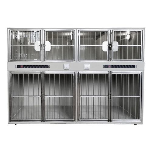 Gaiola veterinária modular - 80595  - Vetbot - em polietileno / com roda de exercícios