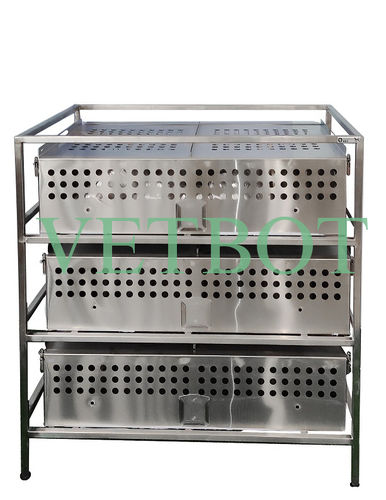 Gaiola veterinária para porquinhos-da-índia - CL-2006 - Vetbot - modular / em aço inoxidável
