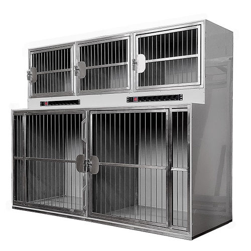 Gaiola veterinária para gatos - No.80517.3-B  - Vetbot - para cães / modular / com 5 compartimentos