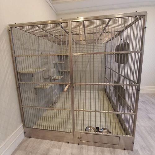 Gaiola veterinária para primatas - Vetbot - modular / em aço inoxidável / em polipropileno