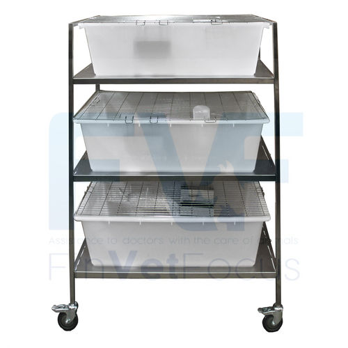Rack de instrumentos médicos - 1235.1 - Vetbot - para jaulas de animais / de armazenamento / móvel