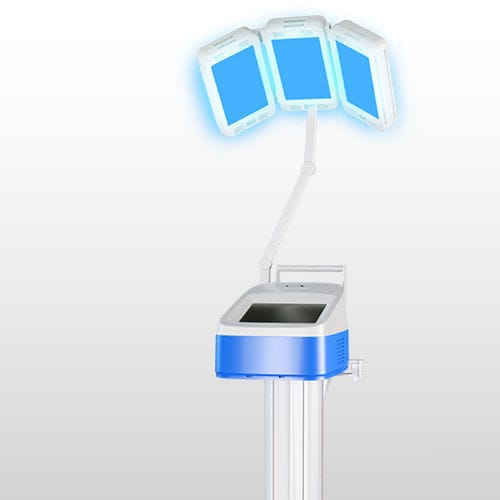 Aparelho de fototerapia para tratamentos estéticos - Modula FLE - Wavemed - com rodízios / com luz azul