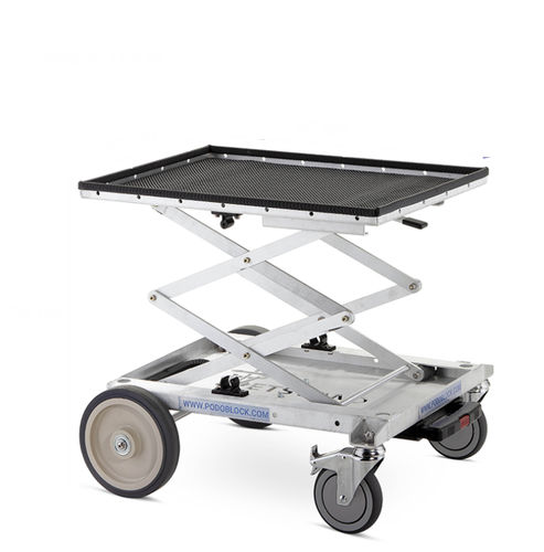 Carrinho para clínica veterinária - DRagster - Podoblock - para uso geral / de transporte / com altura regulável