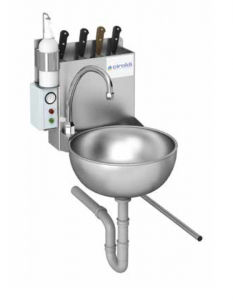 Pia com 1 posto - CS94 EXPO  - CIROLDI SPA - em aço inoxidável / de parede / com comando de joelho