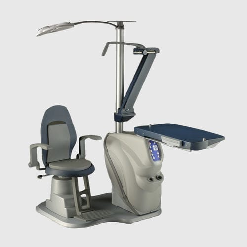 Estação de trabalho de oftalmologia - PURE CL. - Meccanottica Mazza - com cadeira / com iluminação / compacta