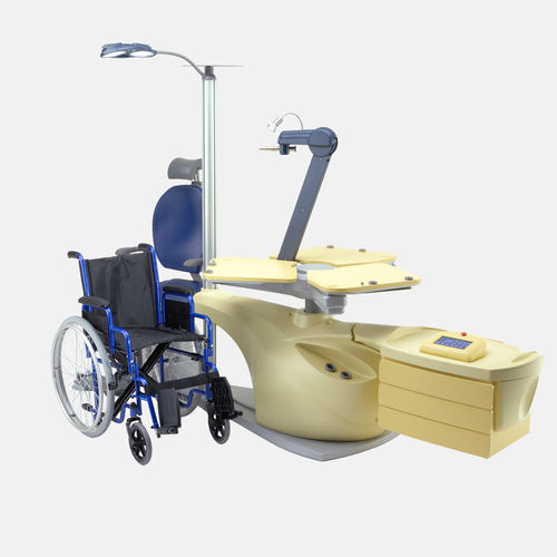Estação de trabalho de oftalmologia - FLY H - Meccanottica Mazza - para controle / com cadeira / com iluminação