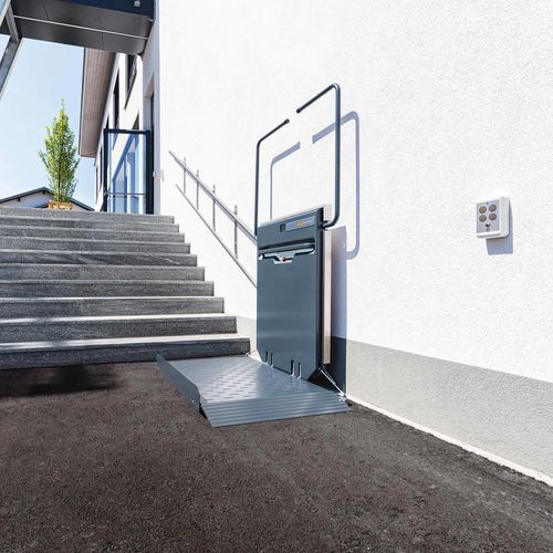 Elevador de escada dobrável - PLG7 - Ascendor GmbH - para escada reta / para cadeira de rodas / para ambiente externo