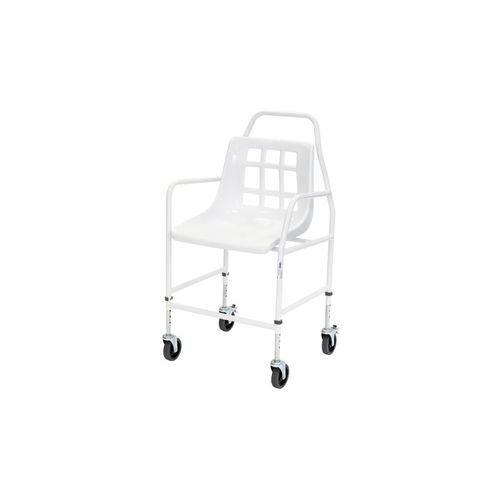 Cadeira de banho com braços - ALT-BE004  - Alerta Medical - com rodízios / com encosto / com altura regulável