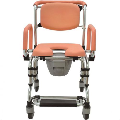 Cadeira de banho com braços - HT6129-OR - Forever Young Enterprise - móvel / com apoio para pés / com abertura higiênica