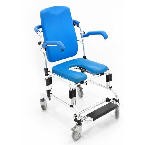 Cadeira de banho com braços - HT6150-BL - Forever Young Enterprise - móvel / com apoio para pés / com abertura higiênica