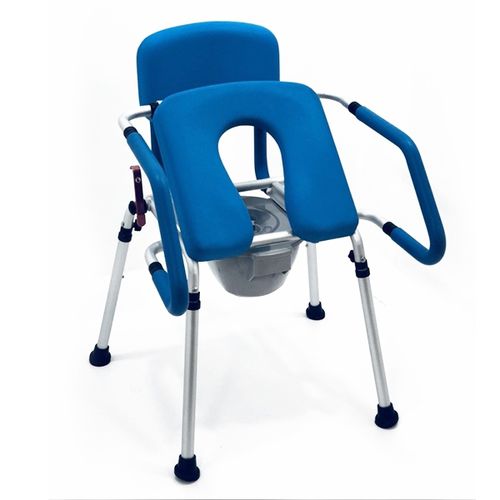 Cadeira de banho com braços - HT5086L-BL - Forever Young Enterprise - com abertura higiênica / com balde / com encosto