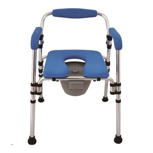 Cadeira de banho com braços - HT2094-BL - Forever Young Enterprise - com abertura higiênica / dobrável / com altura regulável