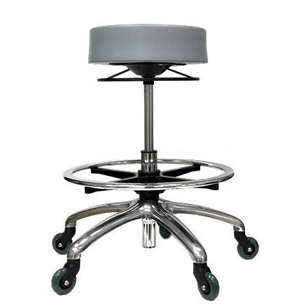 Mocho de laboratório - STL1-A - Sunjoy Enterprises - com altura regulável / com rodízios / preto