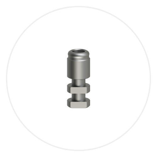 Análogo de implante dentário em aço inoxidável - L03 - Vulkan Implants - reto