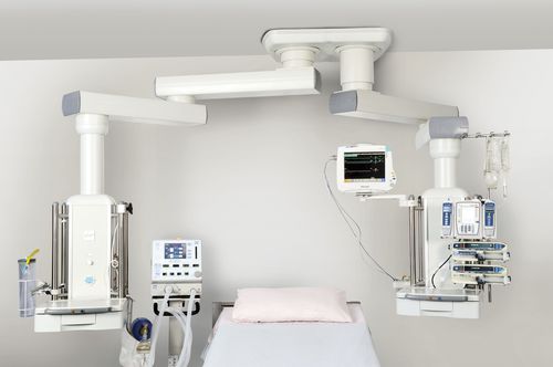 Estativa de braço duplo de teto - HU6-T22 - Hutz Medical - para cuidados intensivos / articulado