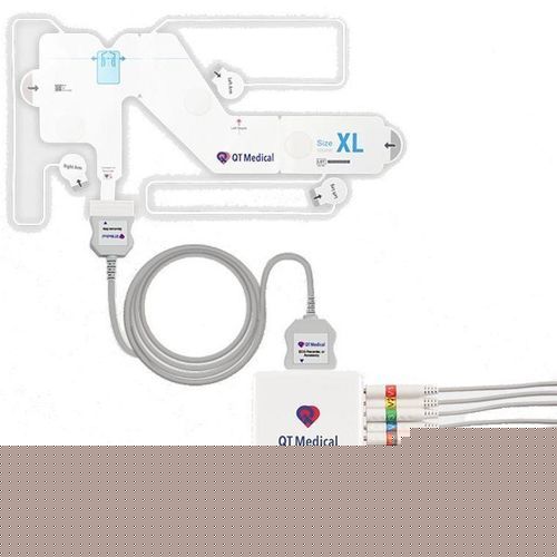 Cabo de ECG médico-hospitalar - QT Medical - de monitorização / com pinos banana / 10 vias