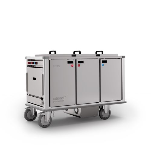 Carrinho para hospital - evodry - Rational Production Srl - de serviço / para refeições / móvel