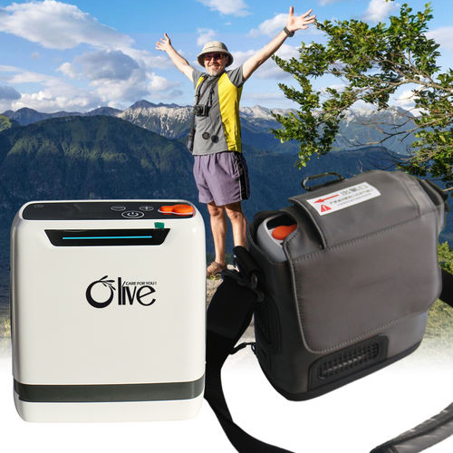 Concentrador de oxigênio médico-hospitalar - OLV-POC5 - Zhengzhou Olive Electronic Technology - portátil / de fluxo contínuo / de alta pureza