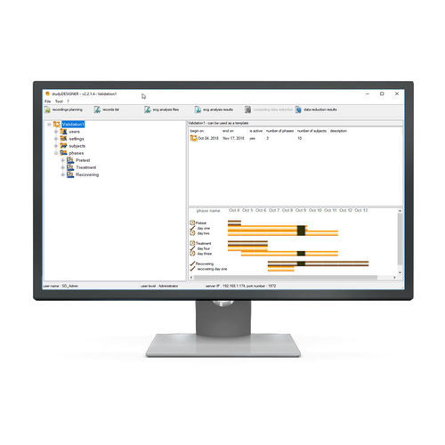 Software de pós-processamento - studyDESIGNER - emka TECHNOLOGIES - de análise / de análise de dados / de gestão de dados