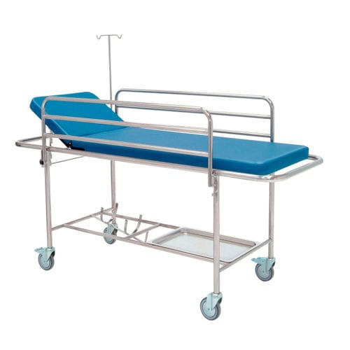Carro-maca para transferência de pacientes - PTT-05 - Medi Waves - manual / articulado em 2 seções / com suporte para soro