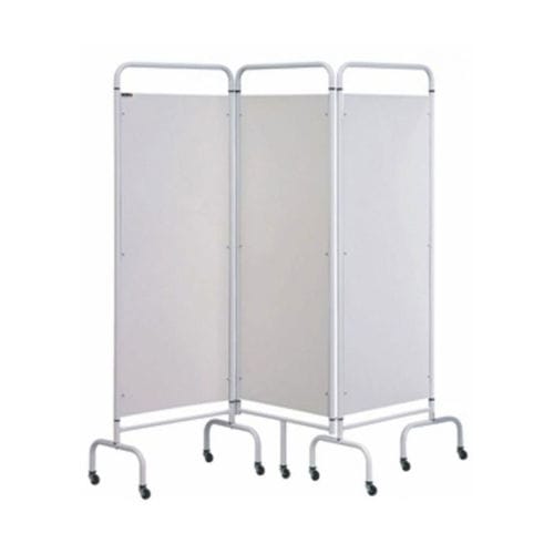 Biombo hospitalar dobrável - HWE-11 - Medi Waves - com rodízios / 3 asas / com cortina