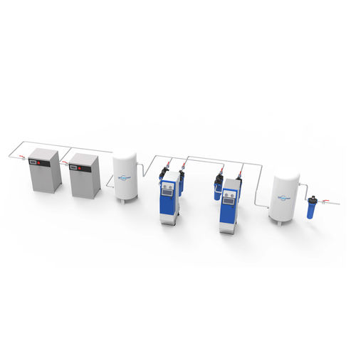 Compressor hospitalar - SMA series - AMCAREMED TECHNOLOGY - tipo Scroll / estacionário / com secador de ar