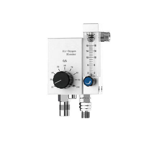Misturador de gases médico-hospitalar - AM-OA - AMCAREMED TECHNOLOGY - de oxigênio / de ar / com dois tubos fluxométricos