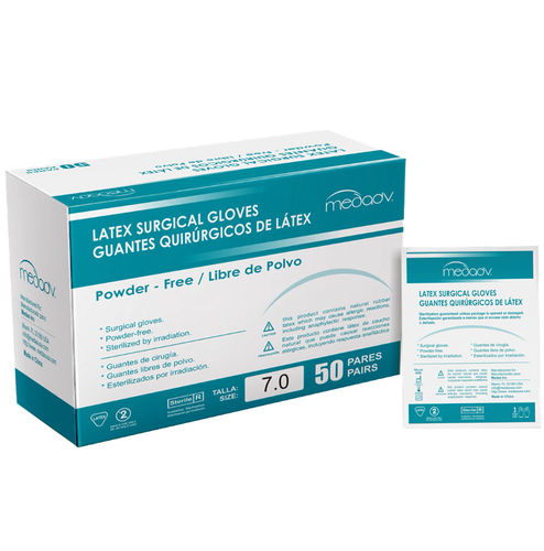 Luva em látex - MEDAS INC - cirúrgica / caixa de 50 unid.