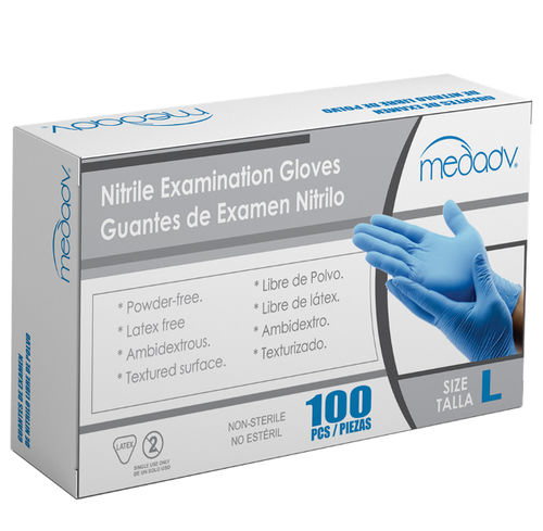 Luvas nitrílicas - MEDAS INC - hospitalar / caixa de 100 unid.