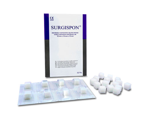 Agente hemostático pad - Surgispon - Aegis Lifesciences - para cirurgia odontológica