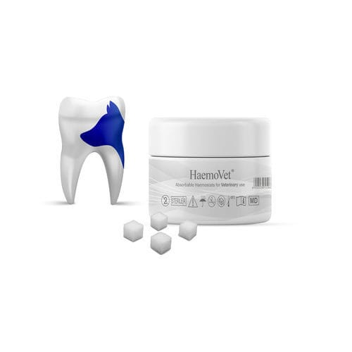Agente hemostático veterinário pad - HaemoVet® - Aegis Lifesciences - para tratamento cirúrgico de feridas / para cirurgia odontológica