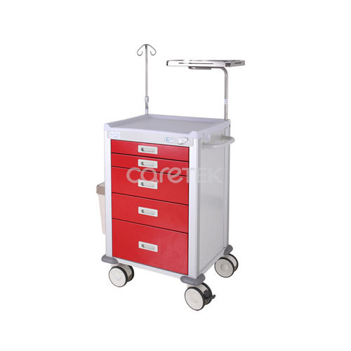 Carrinho hospitalar - CAE-005 - Caretek Medical - para dispositivos médicos / para tratamentos / 5 gavetas