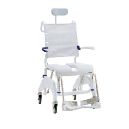 Cadeira de banho com encosto alto - Ocean VIP - Caretek Medical - com braços / com rodízios / com apoio para pés