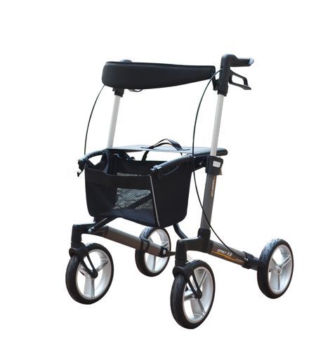 Andador com rodas de 4 rodas - SPIRIT X3 - INTCO Medical - para idosos / estrutura de alumínio / com assento