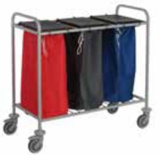 Carrinho para roupa médico-hospitalar - TRISAC - PCM HABILCLASS - Medi.Caddie® - para lavanderia / 3 bolsas