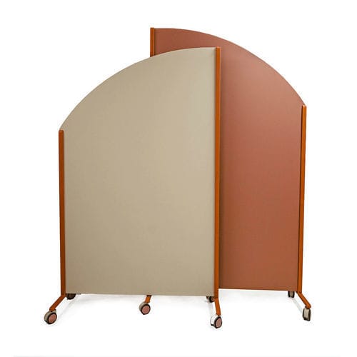 Biombo hospitalar com rodízios - DW 1030 - Trinodal - móvel / 1 face / para quarto de hospital