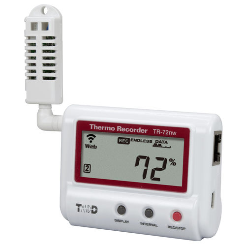 Registrador de dados de temperatura - TR-72nw - T&D Corporation - de umidade / USB / sem fio