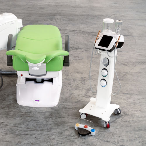 Conjunto de profilaxia odontológica com cadeira - HYGIENE DENTAL UNIT with PT-B on CART - SIMPLE&SMART - com sistema de higienização / com mesa de equipo / com luz LED