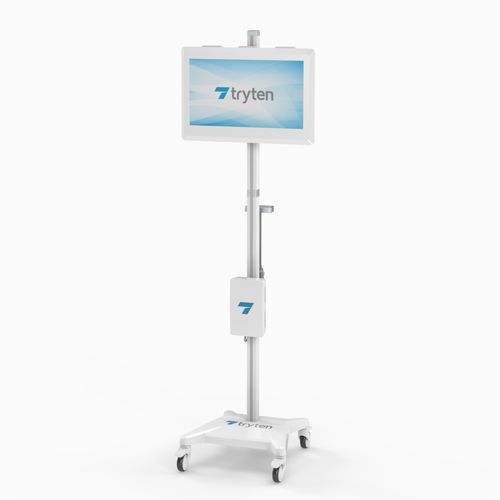 Carrinho de telemedicina de videoconferência - S5 - Tryten Technologies - com altura regulável / com sistema de segurança / com touch screen