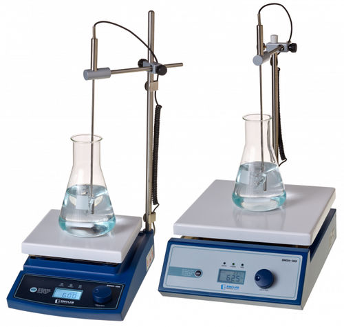 Agitador de laboratório de hélice - DMSH series - EMCLAB Instruments GmbH - digital / de bancada / com placa aquecedora