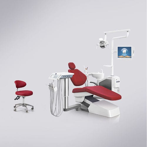Conjunto odontológico com monitor - X3+ - Foshan Cingol Medical Instrument Co.,Ltd - com mesa de equipo / com luz LED