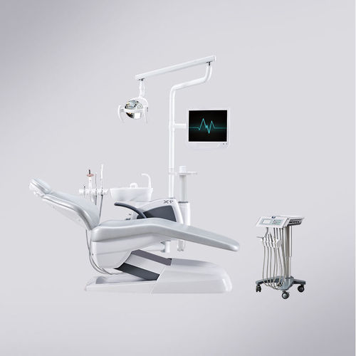Conjunto odontológico com monitor - X1+ CART - Foshan Cingol Medical Instrument Co.,Ltd - com mesa de equipo / com luz LED